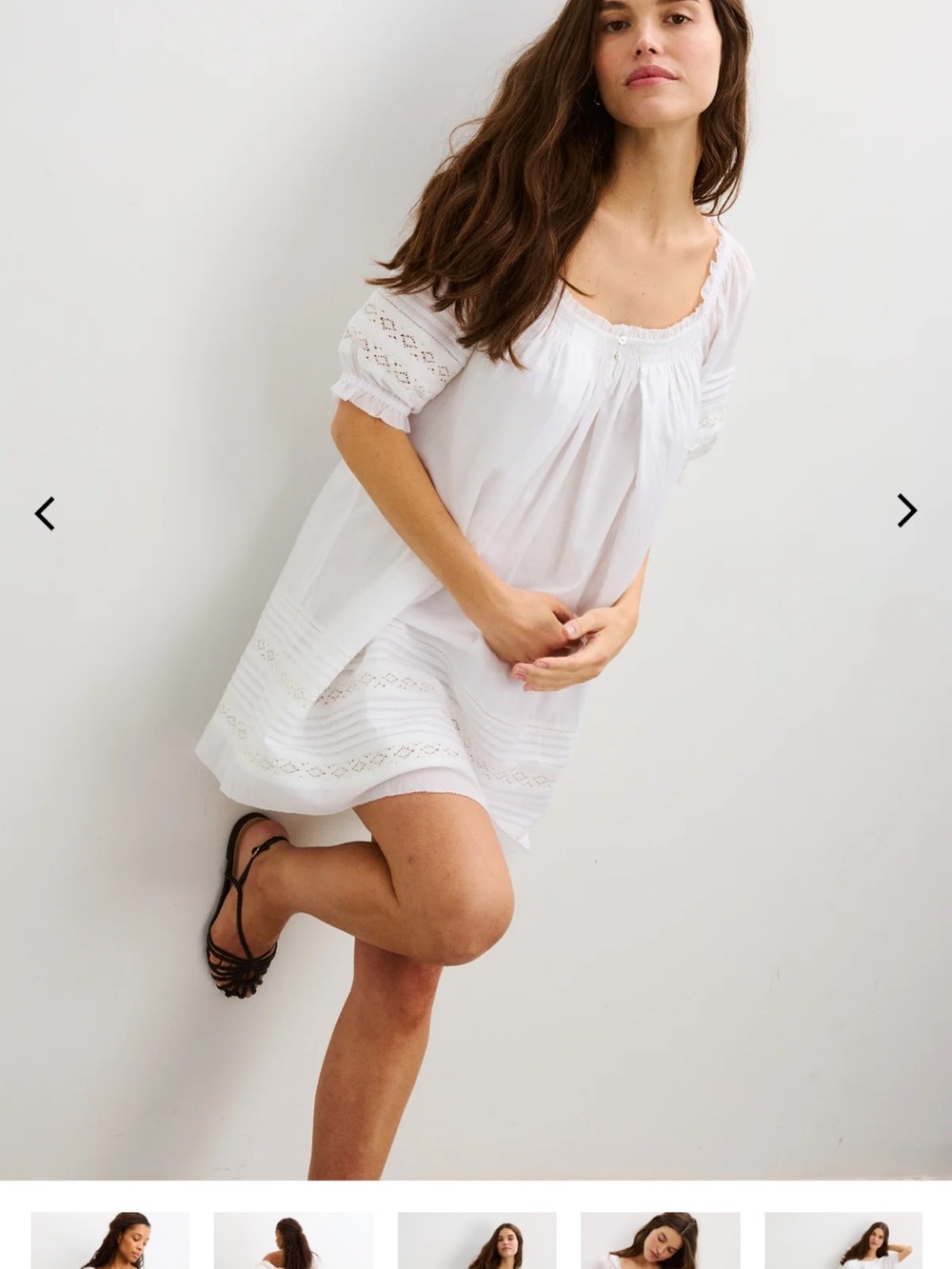 Hatch White Lottie Mini Dress